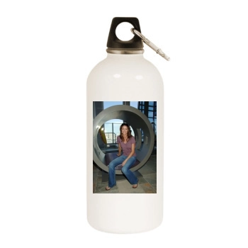 Shannon Elizabeth White Water Bottle With Carabiner