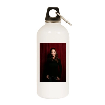 Shannon Elizabeth White Water Bottle With Carabiner