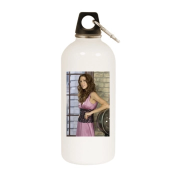 Shannon Elizabeth White Water Bottle With Carabiner