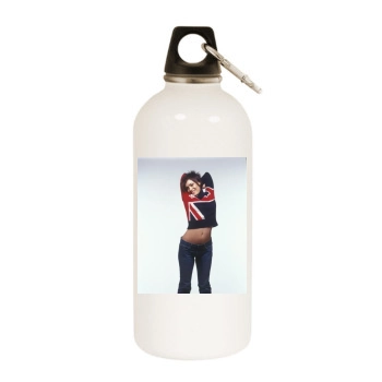 Shannyn Sossamon White Water Bottle With Carabiner