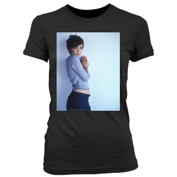 Shannyn Sossamon Women's Junior Cut Crewneck T-Shirt