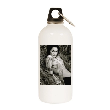 Shannyn Sossamon White Water Bottle With Carabiner