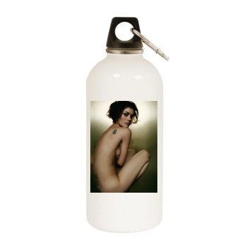 Shannyn Sossamon White Water Bottle With Carabiner