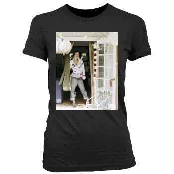 Shannyn Sossamon Women's Junior Cut Crewneck T-Shirt