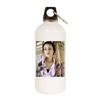 Shannyn Sossamon White Water Bottle With Carabiner