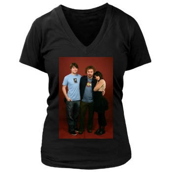 Shannyn Sossamon Women's Deep V-Neck TShirt