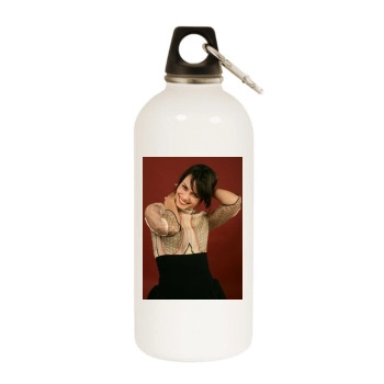 Shannyn Sossamon White Water Bottle With Carabiner