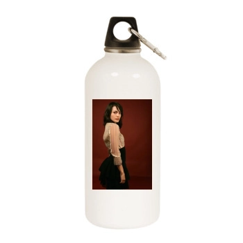 Shannyn Sossamon White Water Bottle With Carabiner