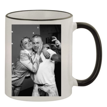 Sharon Stone 11oz Colored Rim & Handle Mug