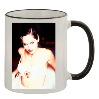 Sharon Stone 11oz Colored Rim & Handle Mug