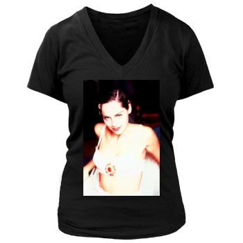 Sharon Stone Women's Deep V-Neck TShirt