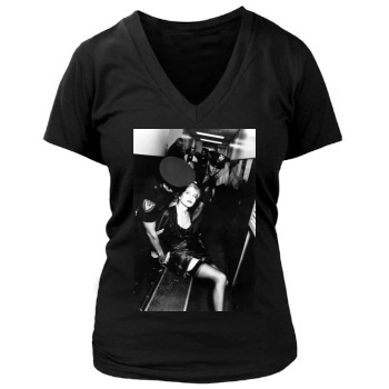 Sharon Stone Women's Deep V-Neck TShirt