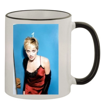 Sharon Stone 11oz Colored Rim & Handle Mug