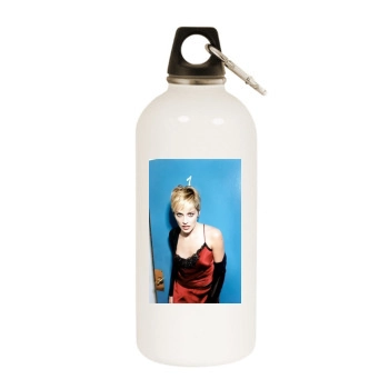 Sharon Stone White Water Bottle With Carabiner