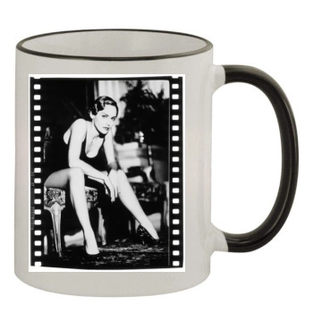 Sharon Stone 11oz Colored Rim & Handle Mug