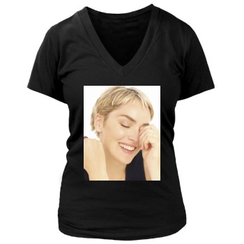 Sharon Stone Women's Deep V-Neck TShirt