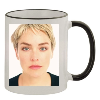 Sharon Stone 11oz Colored Rim & Handle Mug