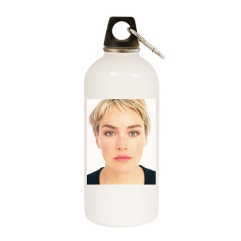 Sharon Stone White Water Bottle With Carabiner