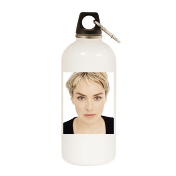 Sharon Stone White Water Bottle With Carabiner