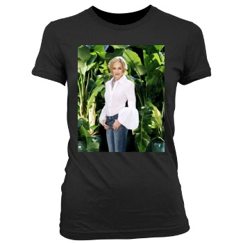 Sharon Stone Women's Junior Cut Crewneck T-Shirt