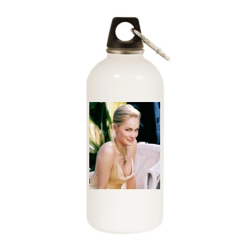 Sharon Stone White Water Bottle With Carabiner