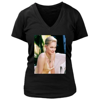 Sharon Stone Women's Deep V-Neck TShirt