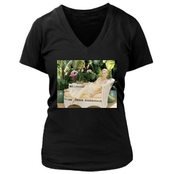 Sharon Stone Women's Deep V-Neck TShirt