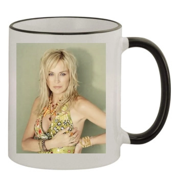 Sharon Stone 11oz Colored Rim & Handle Mug