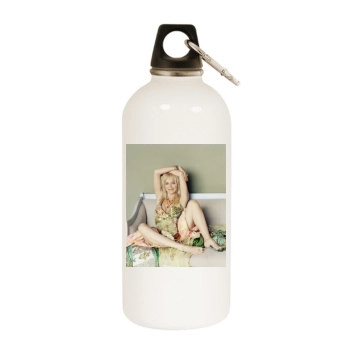 Sharon Stone White Water Bottle With Carabiner