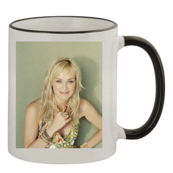 Sharon Stone 11oz Colored Rim & Handle Mug