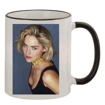 Sharon Stone 11oz Colored Rim & Handle Mug