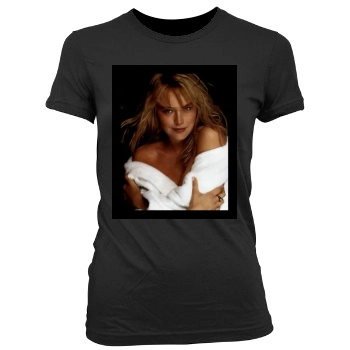 Sharon Stone Women's Junior Cut Crewneck T-Shirt