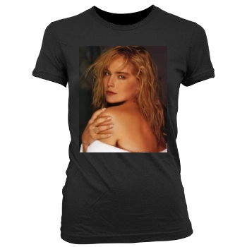 Sharon Stone Women's Junior Cut Crewneck T-Shirt