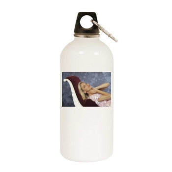 Sharon Stone White Water Bottle With Carabiner