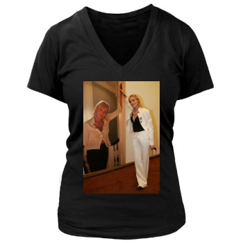 Sharon Stone Women's Deep V-Neck TShirt