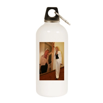 Sharon Stone White Water Bottle With Carabiner