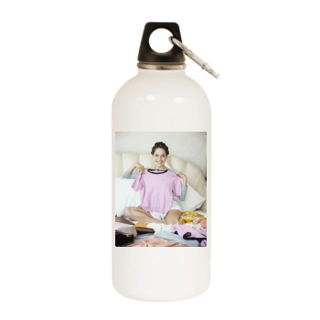 Sharon Stone White Water Bottle With Carabiner