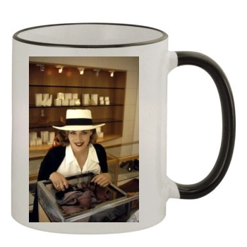 Sharon Stone 11oz Colored Rim & Handle Mug