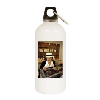 Sharon Stone White Water Bottle With Carabiner