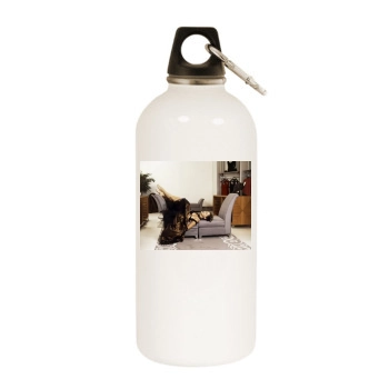 Sharon Stone White Water Bottle With Carabiner