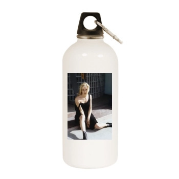 Sharon Stone White Water Bottle With Carabiner