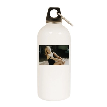 Sharon Stone White Water Bottle With Carabiner