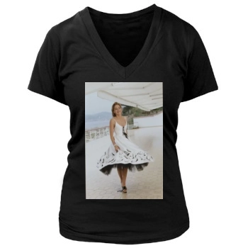 Sharon Stone Women's Deep V-Neck TShirt