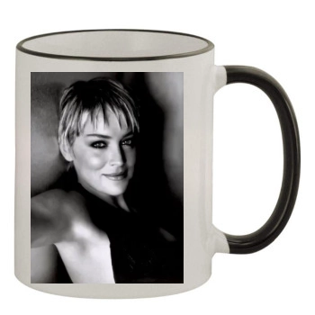 Sharon Stone 11oz Colored Rim & Handle Mug