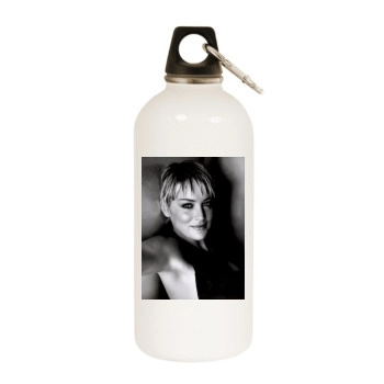 Sharon Stone White Water Bottle With Carabiner