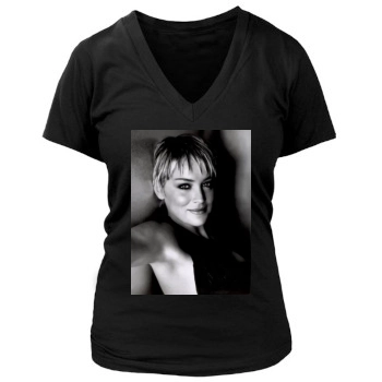 Sharon Stone Women's Deep V-Neck TShirt