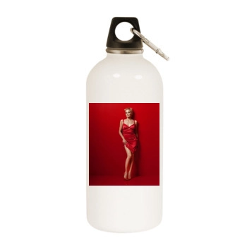 Sharon Stone White Water Bottle With Carabiner