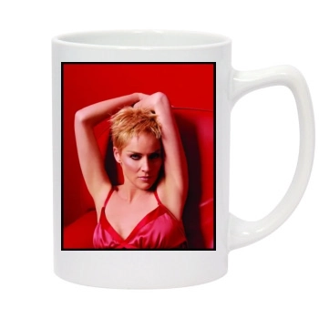 Sharon Stone 14oz White Statesman Mug