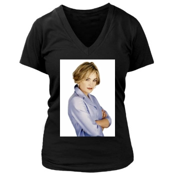 Sharon Stone Women's Deep V-Neck TShirt