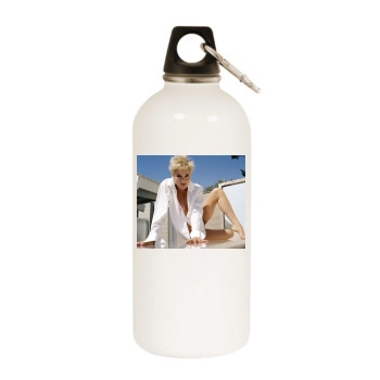 Sharon Stone White Water Bottle With Carabiner